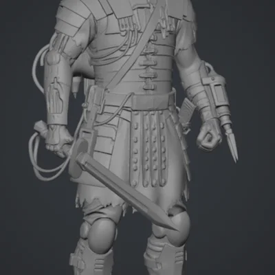 Mô hình 3D Cyberpunk Legionnaire - Chiến binh La Mã hiện đại