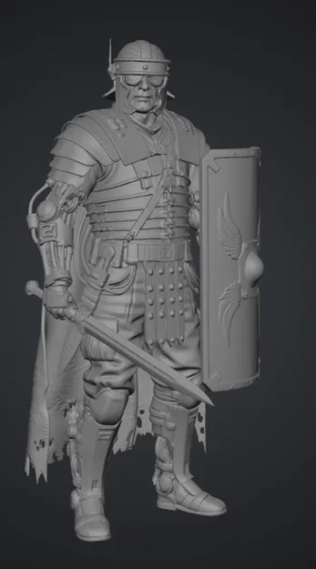 Mô hình Cyberpunk Legionnaire với khiên chiến binh cực ngầu - Image 1