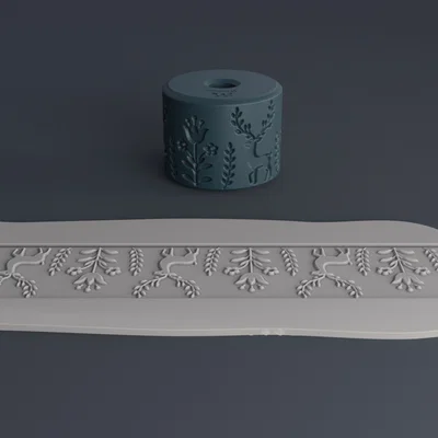 Con lăn tạo họa tiết Scandinavian motifs middle #4