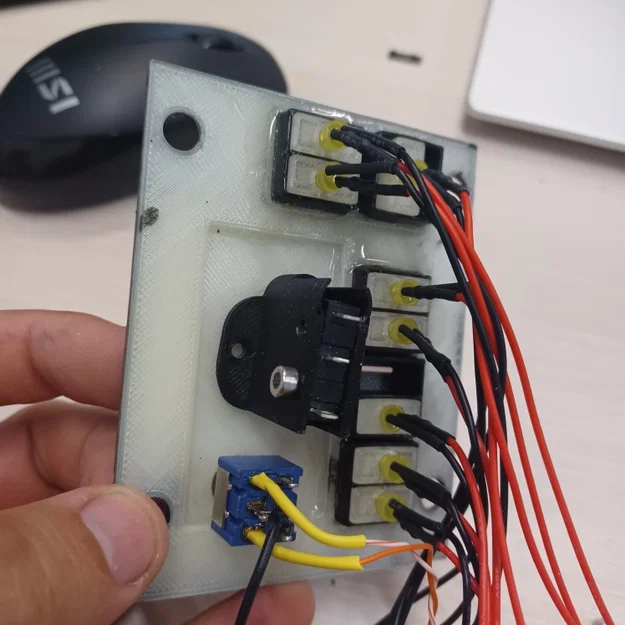 Bộ giá đỡ Microswitch có cần gạt bánh xe và nút bấm - Image 4