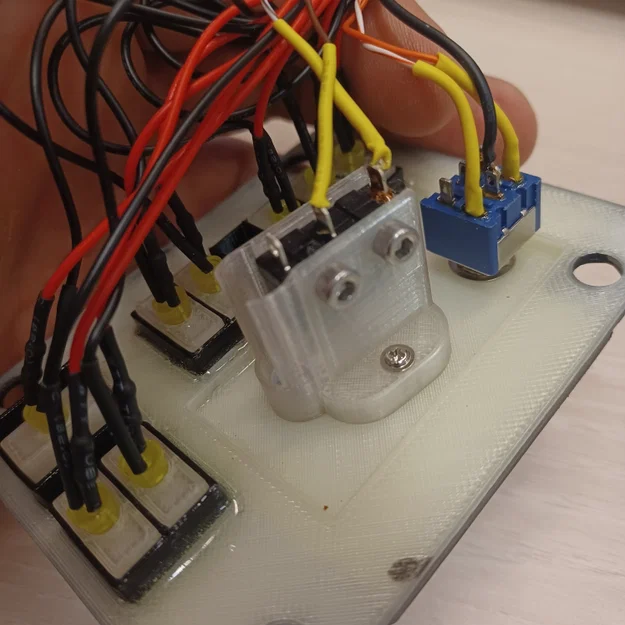Bộ giá đỡ Microswitch có cần gạt bánh xe và nút bấm - Image 8