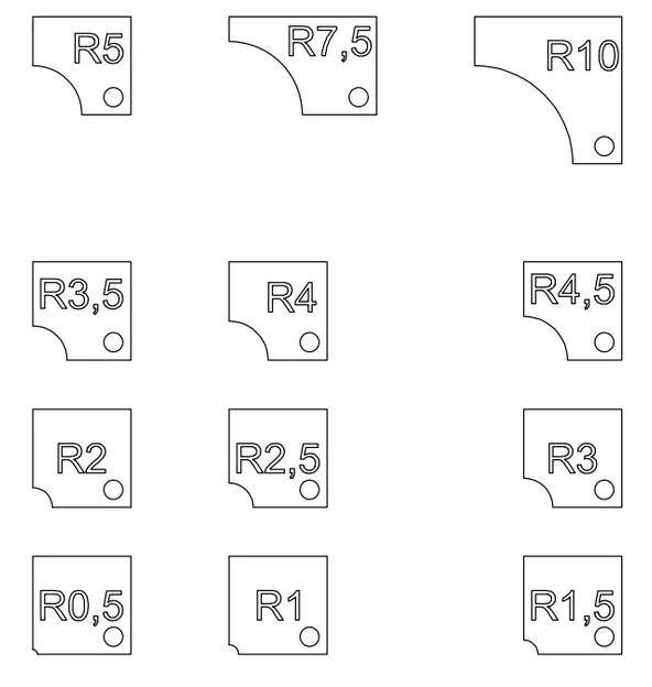 Thước đo độ cong (Radius Gauge) R0.5 - R10 - Image 1