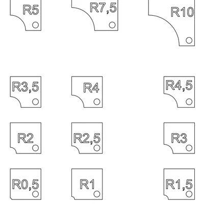 Thước đo độ cong (Radius Gauge) R0.5 - R10