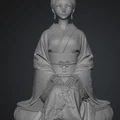 Mô hình 3D Geisha Nhật Bản ngồi tinh xảo - File STL chất lượng - Thumbnail 1