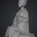 Mô hình 3D Geisha Nhật Bản ngồi tinh xảo - File STL chất lượng - Thumbnail 2