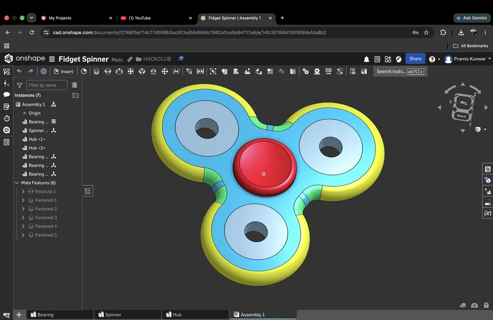 Fidget Spinner Tham Số (Sử dụng bạc đạn 608) - Image 2