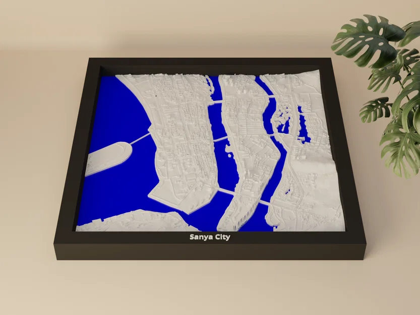 Thành phố Tam Á, Trung Quốc - Mô hình địa hình 3D thu nhỏ - Image 1