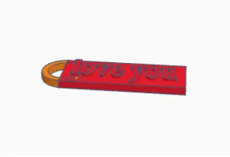 Móc khóa in 3D Love You - Món quà nhỏ đầy ý nghĩa - Image 1