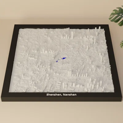 Shenzhen, Nanshan, Trung Quốc - Mô hình địa hình thu nhỏ 3D
