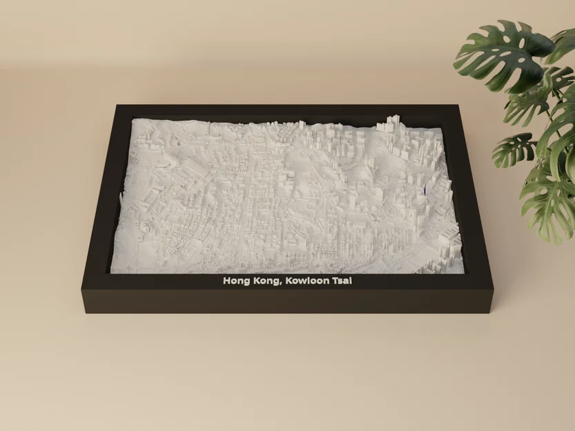 Hong Kong, Kowloon Tsai, Trung Quốc - Mô hình địa hình 3D thu nhỏ - Image 1