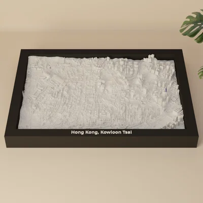 Hong Kong, Kowloon Tsai, Trung Quốc - Mô hình địa hình 3D thu nhỏ