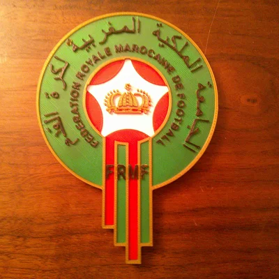 Mô hình in 3D logo đội tuyển bóng đá Morocco (Coaster/Plaque)