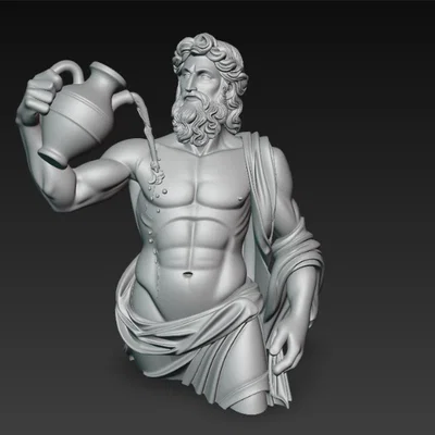 Mô hình 3D Greek Drunkard – Tượng nghệ thuật cổ điển Hy Lạp đầy ấn tượng