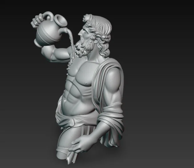 Mô hình 3D Greek Drunkard – Tượng nghệ thuật cổ điển Hy Lạp đầy ấn tượng - Image 3
