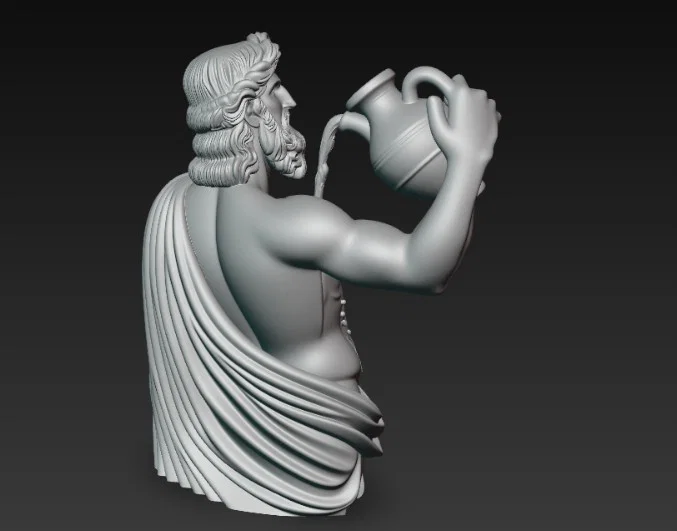 Mô hình 3D Greek Drunkard – Tượng nghệ thuật cổ điển Hy Lạp đầy ấn tượng - Image 4