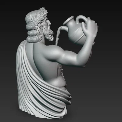 Mô hình 3D Greek Drunkard – Tượng nghệ thuật cổ điển Hy Lạp đầy ấn tượng