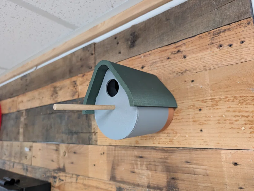 Nhà Cho Chim Mái Trượt (Sliding Roof Bird House) - Image 6