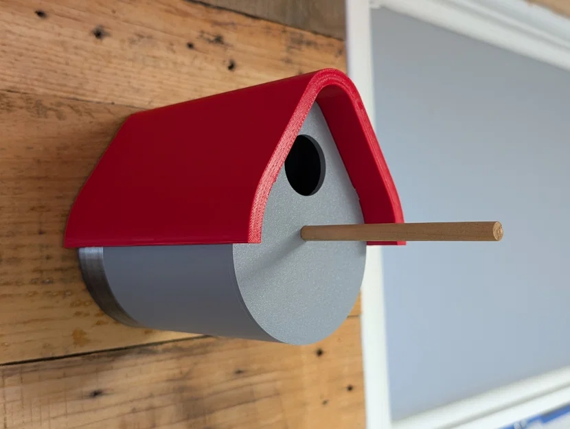 Nhà Cho Chim Mái Trượt (Sliding Roof Bird House) - Image 9