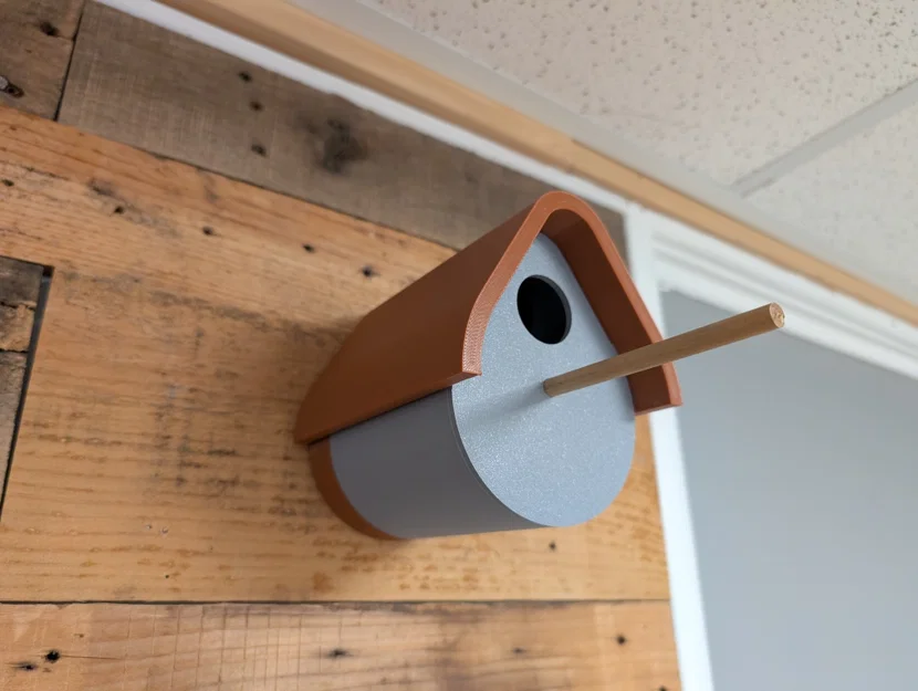 Nhà Cho Chim Mái Trượt (Sliding Roof Bird House) - Image 11