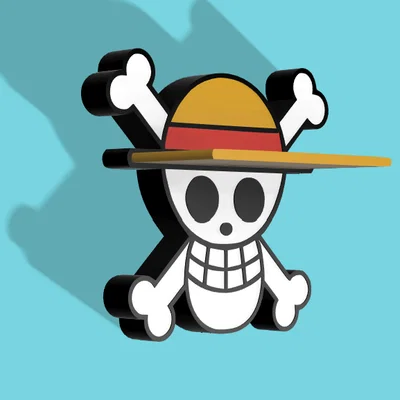 Mẫu kệ treo tường trang trí hình biểu tượng One Piece (One Piece Shelf)