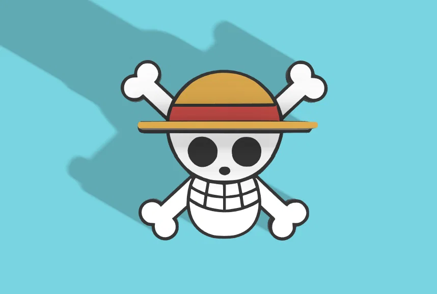 Mẫu kệ treo tường trang trí hình biểu tượng One Piece (One Piece Shelf) - Image 2