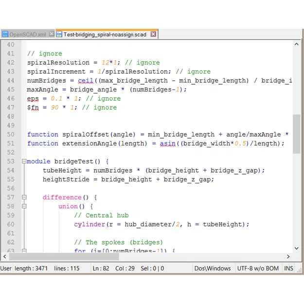 Tệp hỗ trợ OpenSCAD cho Notepad++ - Image 1