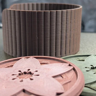 Bộ lót ly hoa anh đào (Sakura) kèm giá đỡ đơn giản