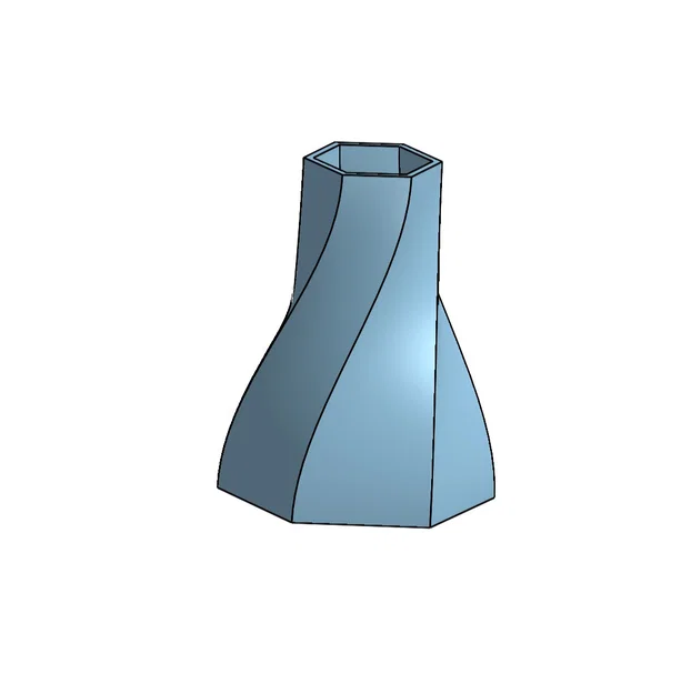 Mẫu bình hoa xoắn 3D (Twisted Vase) thiết kế tối giản hiện đại - Image 1