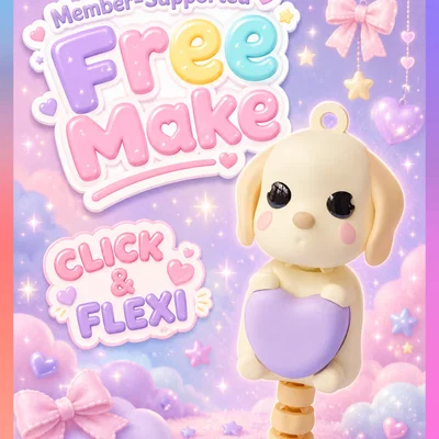 Đồ Chơi Fidget Clicker Trái Tim Hình Chó Labrador (Miễn phí thời gian giới hạn)