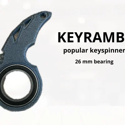 Keyrambit 26mm Bearing: Móc khóa xoay tay cực đã in 3D