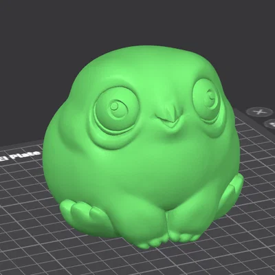 Mô hình chú chim béo (Fat Bird) dễ thương trang trí 3D