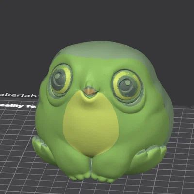 Mô hình chú chim béo (Fat Bird) dễ thương trang trí 3D