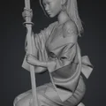 Mô hình 3D Nữ Samurai (Samurai donna) tinh xảo để in 3D - Thumbnail 1