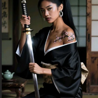 Mô hình 3D Nữ Samurai (Samurai donna) tinh xảo để in 3D