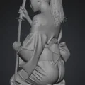 Mô hình 3D Nữ Samurai (Samurai donna) tinh xảo để in 3D - Thumbnail 3