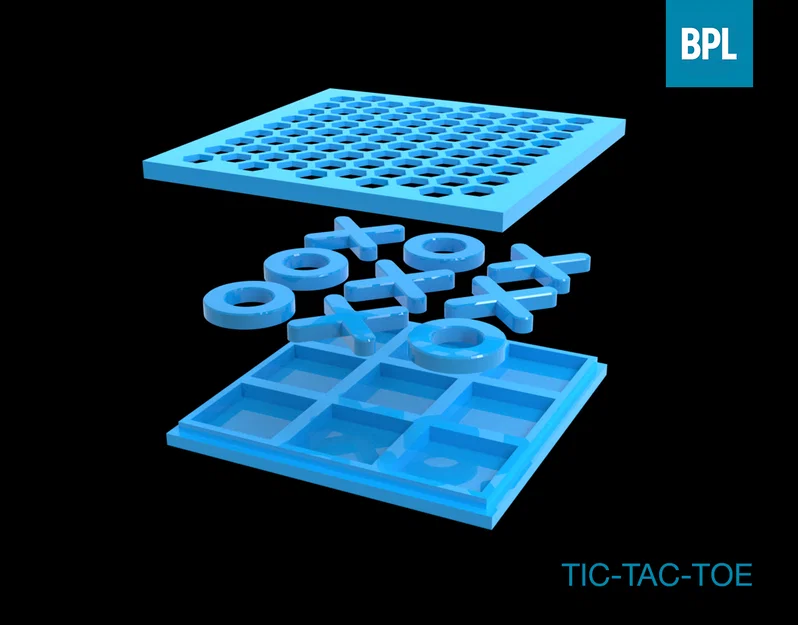 Bộ trò chơi cờ ca-rô (Tic-Tac-Toe) thiết kế in 3D thông minh - Image 2