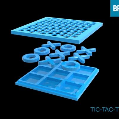 Bộ trò chơi cờ ca-rô (Tic-Tac-Toe) thiết kế in 3D thông minh