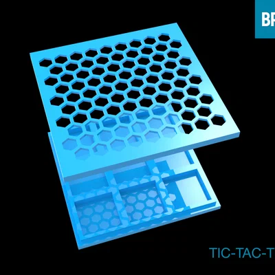 Bộ trò chơi cờ ca-rô (Tic-Tac-Toe) thiết kế in 3D thông minh