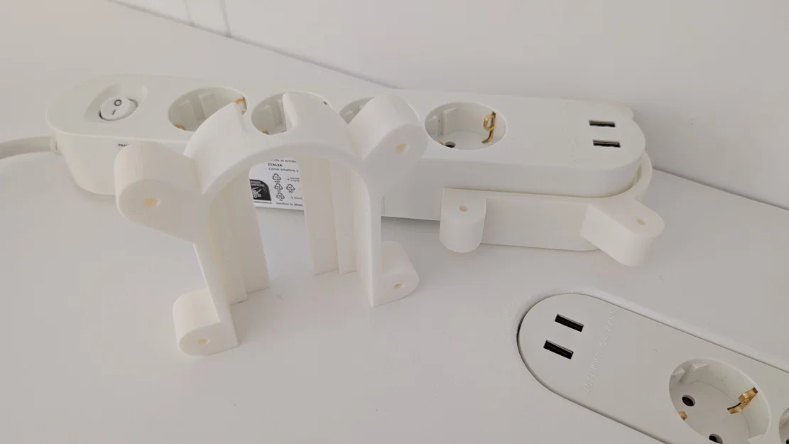 Giá treo dưới bàn cho ổ cắm IKEA Koppla – Parametric (FreeCAD) - Image 1