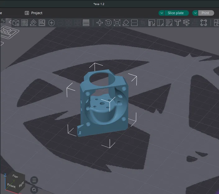Ngàm gắn TZ V6 HotEnd cho đầu in EVA 3 - Image 1