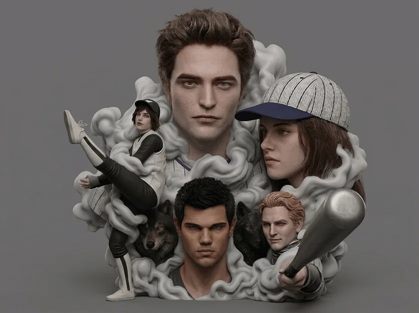Mô hình 3D Twilight Baseball Scene: Tái hiện phân cảnh kinh điển - Image 1