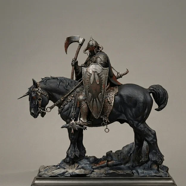 Mô hình 3D Death Dealer - Tượng chiến binh huyền thoại Frank Frazetta - Image 1