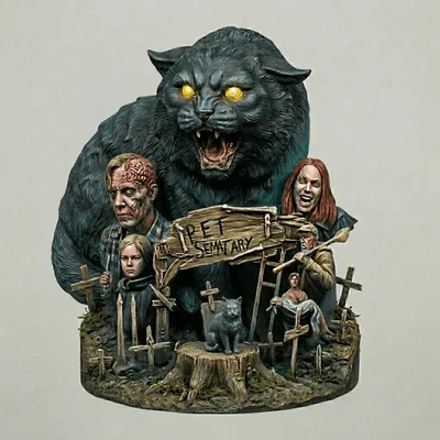 Mô hình 3D Pet Sematary 1989 ấn tượng cho fan phim kinh dị