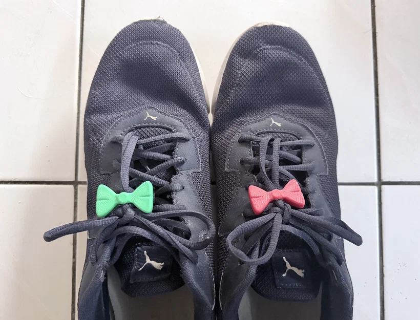 Nơ trang trí dây giày 3D độc đáo - Shoestring Mini Bow Tie - Image 1