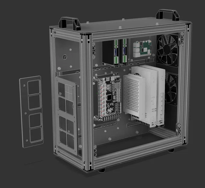 Vỏ hộp linh kiện điện tử Universal CNC cho Rat Rig V-Core 4_V2 - Image 1