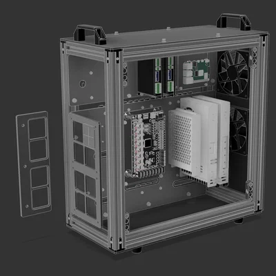 Vỏ hộp linh kiện điện tử Universal CNC cho Rat Rig V-Core 4_V2