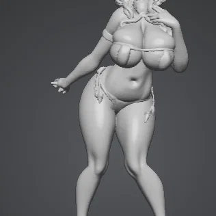 Mô hình 3D nhân vật nữ mặc Bikini quyến rũ
