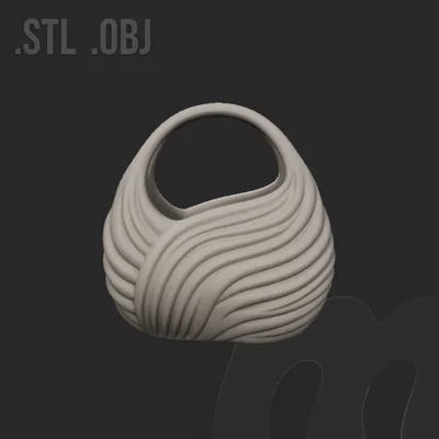Túi Xách Cánh Hoa Điêu Khắc - Thiết Kế Sóng Hữu Cơ 3D