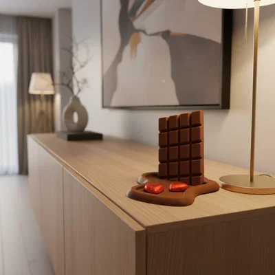 Khay Đựng Chìa Khóa Entryway – Kiểu Dáng "Socola Tan Chảy"