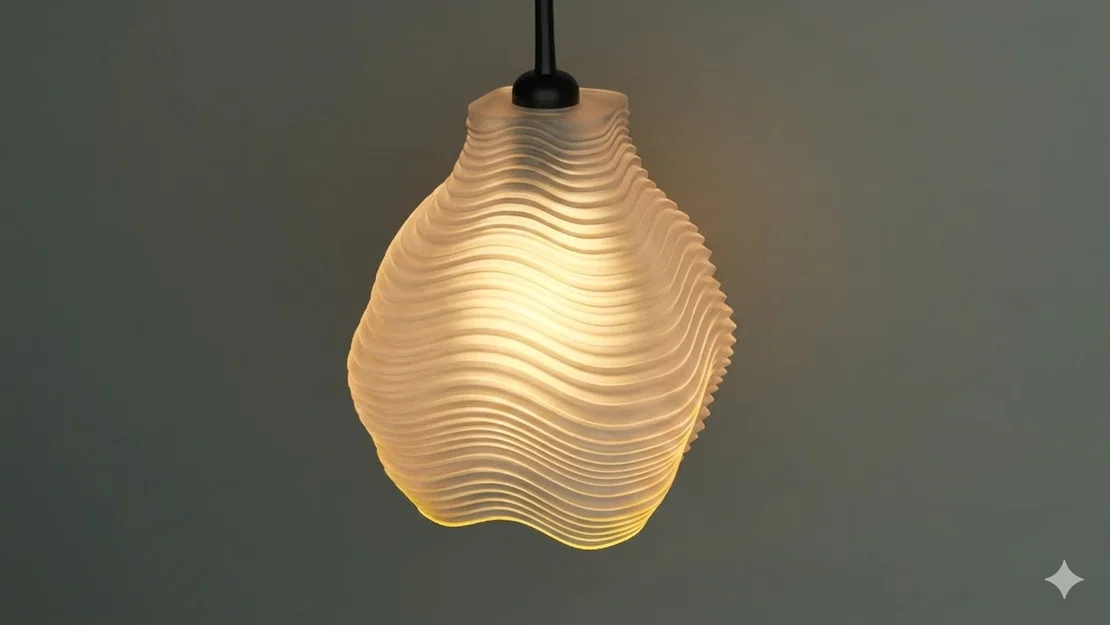 Chụp Đèn Thả Ripple Bloom - Thiết Kế Gợn Sóng Hiện Đại - Image 1